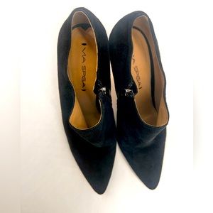 Via Spiga black suede zipper bootie. Size 8 M or 38 EUR